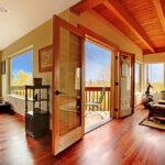 Modern,Living,Room,With,Wood,Ceiling,And,Floor.,Custom,Build